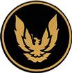 1982-92 Firebird; GTA Wheel Cap Emblem; Gold/Black ; 2-1/8" diameter