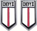 1966-67 Chevy II; Door Panel Emblems ; Pair