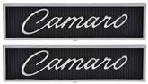 1968-69 Camaro; "Camaro" Door Panel Emblem; with Script Lettering; Pair; GM Licensed