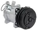 Sanden 508 Style A/C Compressor w/ 2-Groove V-Belt Clutch Pulley; Chrome Finish; SD508/SD5H14