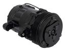 Sanden 706 Style "Peanut" A/C Compressor w/ 6-Rib Serpentine Clutch Pulley - Black Finish - SD7B10