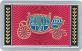 1965-66 Fisher Coach Seat Belt Buckle Emblem; Deluxe Interior; Embossed; Pair