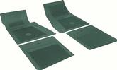 1967-81 Impala, Bel Air, Biscayne, Caprice; Bow Tie Floor Mat Set; Dark Green; Set of 4