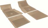 1967-81 Impala, Bel Air, Biscayne, Caprice; Bow Tie Floor Mat Set; Fawn; Set of 4