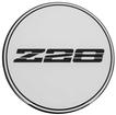 1982-2002 Camaro Z28 Wheel Center Cap Emblem; with R15 Wheel; 2-15/16"; Silver Background   