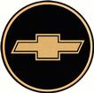 1982-2002 Chevrolet GTA Wheel Center Cap Emblem; 2-1/8"; Gold Bow Tie logo with Black Background 