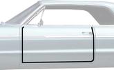 1963-64 Impala, Electra, Wildcat; Door Frame Weatherstrip Seal; 2-Door Hardtop; Convertible, Pair