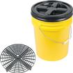 OER® Authorized Grit Guard Basic Wash System 5 Gallon Yellow Pail with Black Lid