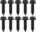 BOLT, 5/16-18 X 1-1/4" Pointed Tip With Hex Washer Head, Black Phosphate, 10 Piece Set