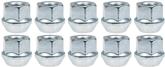 Lug Nut Set; Acorn OEM Bulge Style; Open End; 3/4" Hex Head; 7/16"-20 Thread; Set Of 10