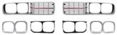 1973-74 Dodge Charger SE Grill Set with Chrome Grill Bars
