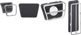 1969-71 GM Pedal Pad Kit Manual Transmission; With Disc Brakes Emblem - 8 Piece
