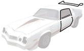 1970-81 Camaro; Weatherstrip Kit; w/Outer Door Reveal Molding, w/OEM Window Felts; w/o T-Tops 