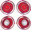1970-71 Camaro RS; Tail Lamp & Back Up Lens Kit; with Chrome Trim Ring; 4 Piece Set