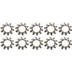 External Tooth Lock Washer, 3/8" ID, Zinc Plated, 10 Piece Set
