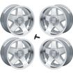 OER R15 Style Wheels; 17" x 9.5"; With Center Caps; Set of 4; Silver