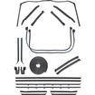 1968-69 Camaro, Firebird; Convertible Weatherstrip Kit; with Reproduction Style Window Felts; Flat Bead Design