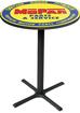 1948-53 Style Mopar Blue/Yellow parts And accessories Logo Pub Table With Black Base