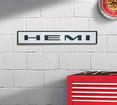 Photorealistic Metal Sign; Hemi Logo; Measures 20" X 3"