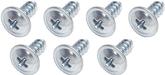 1947-66 Chevrolet, GMC; Glove Box Screw Set; #8 x 7/16"; Phillips Washer Head; Silver Zinc Finish; 7-Pieces